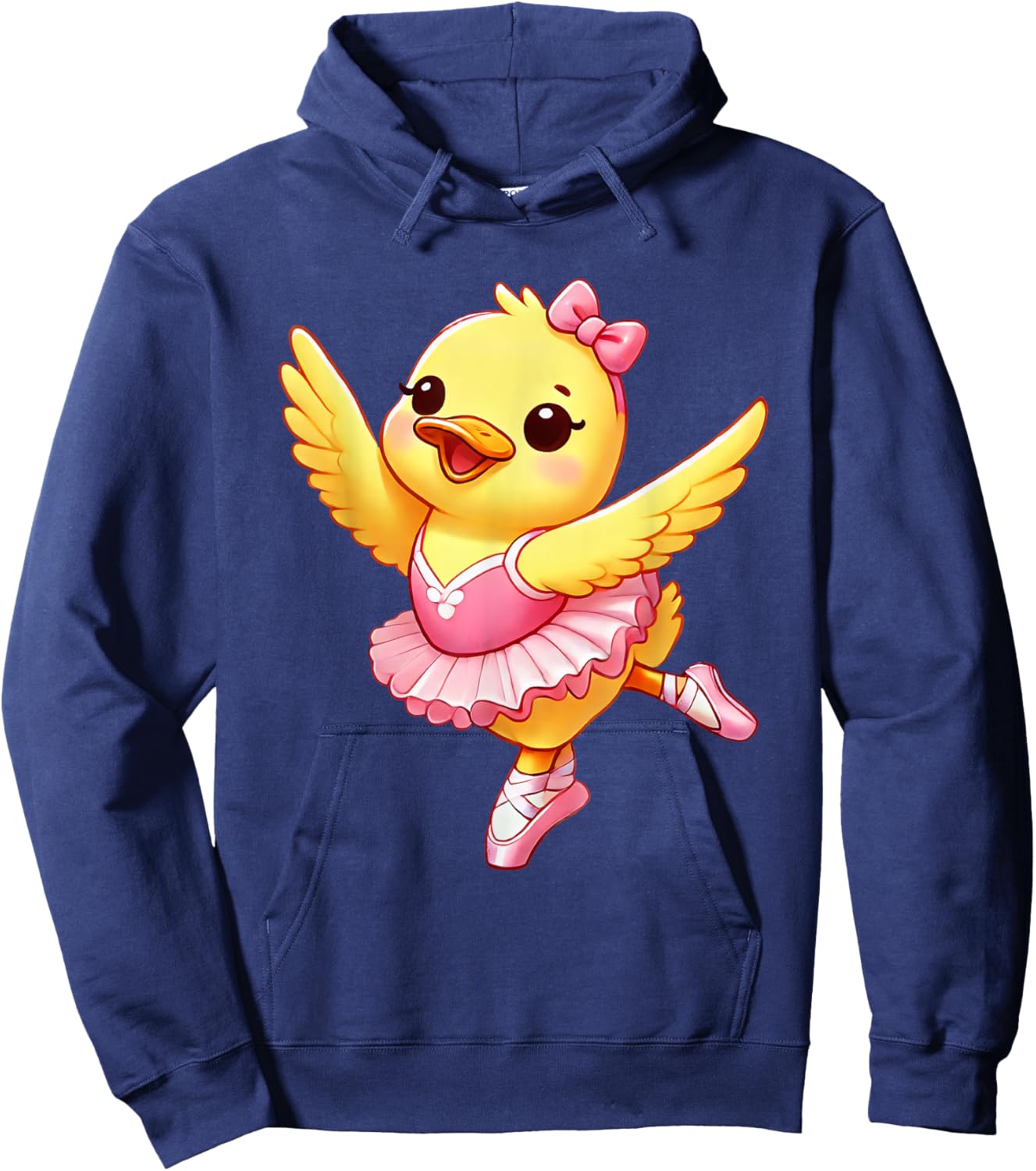 Duck Ballerina Cute Ballet Funny Dance Boys Girls Kids Hoodie - Hoodie | Navy