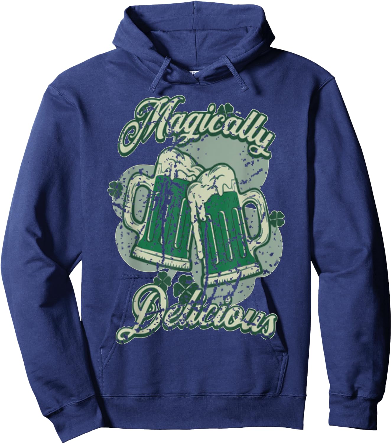 St Patricks Day Magically Delicious Beer Adult Party Top Hoodie - Hoodie | Navy