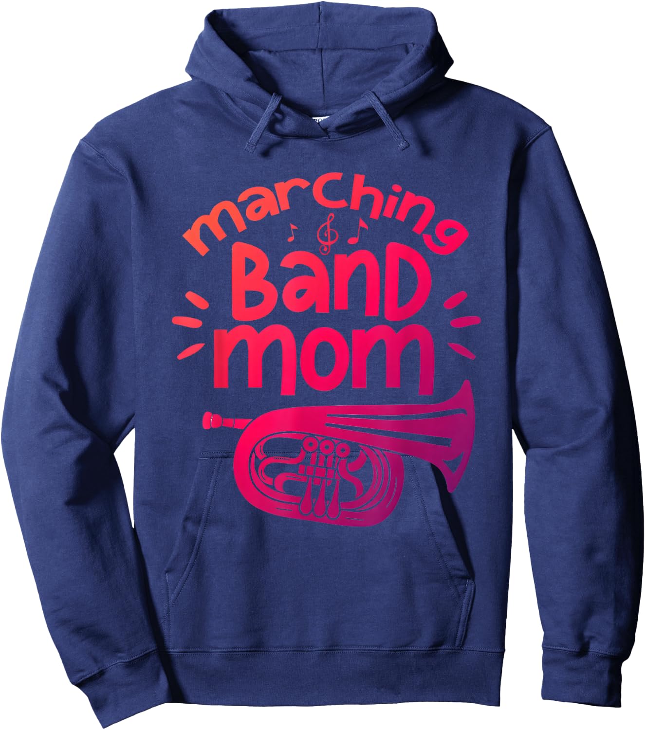 Marching Band Mom Baritone Horn Euphonium Player Hoodie - Hoodie | Navy