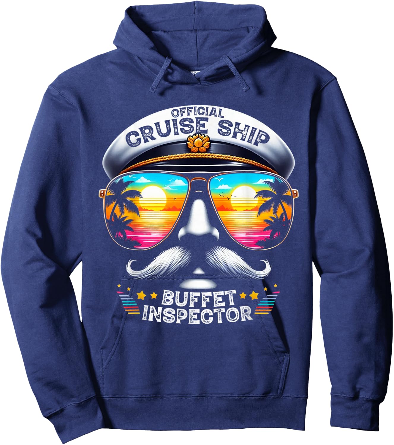 Official Cruise Ship Buffet Inspector Funny Cruise Men Women Hoodie - Hoodie | Navy
