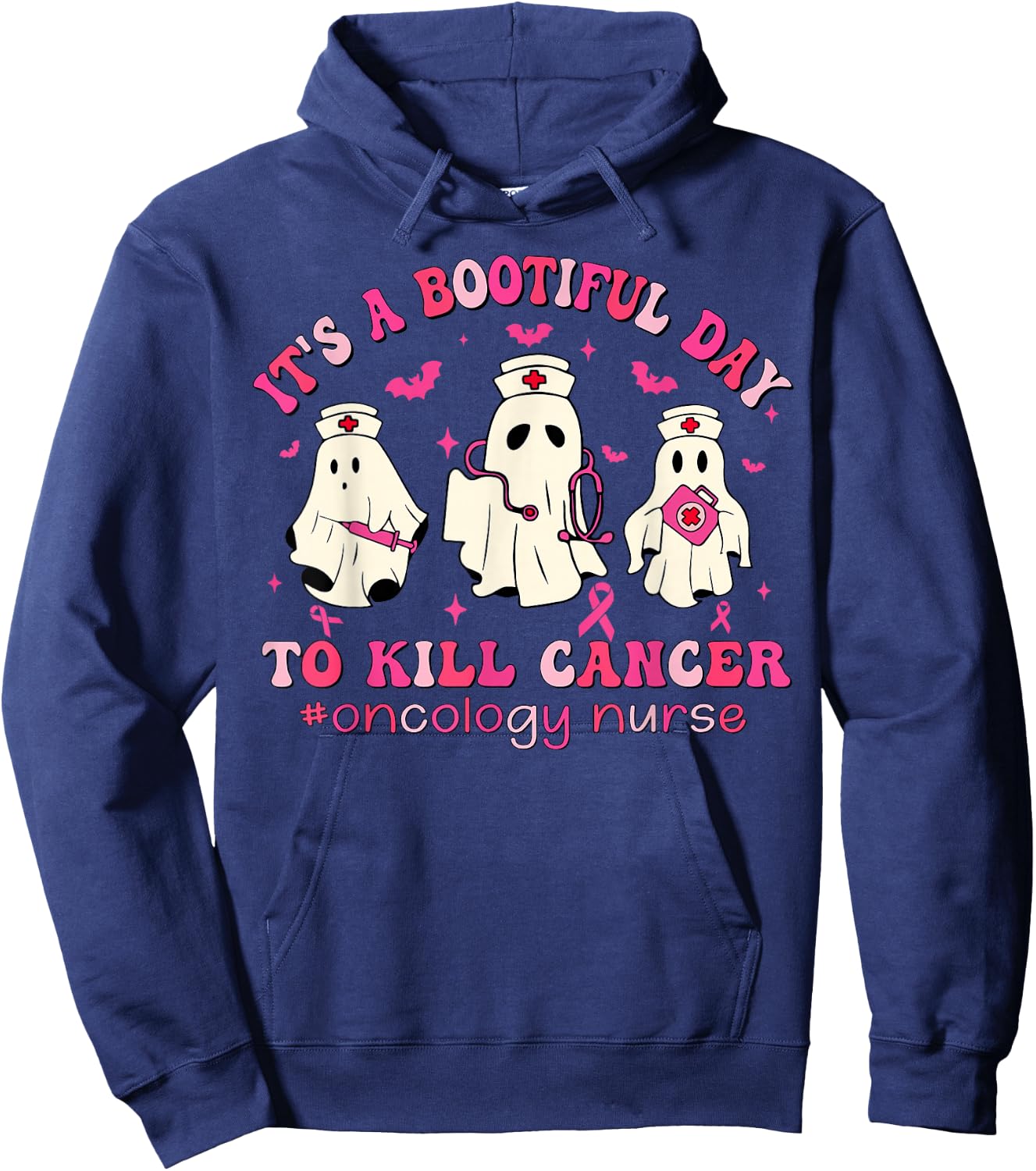It's A Bootiful Day To Kill Cancer Oncology Nurse Halloween Hoodie - Hoodie | Navy