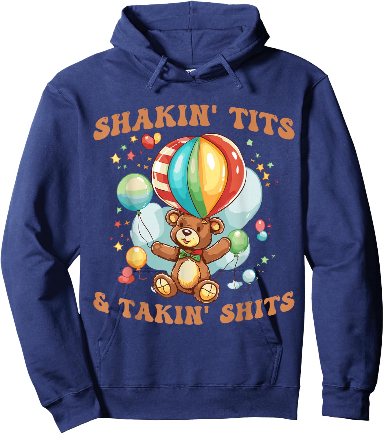 Shakin' Tits and Takin' Shits Funny Gifts Men Hoodie - Hoodie | Navy