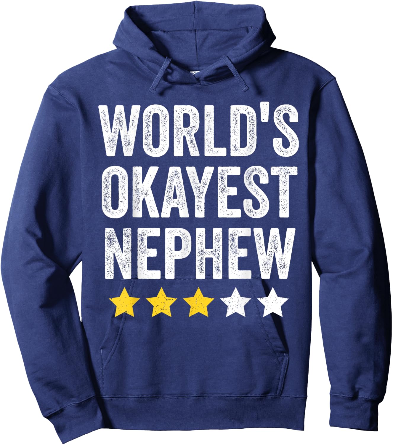 World's Okayest Nephew Funny Family Matching Vintage Style Hoodie - Hoodie | Navy