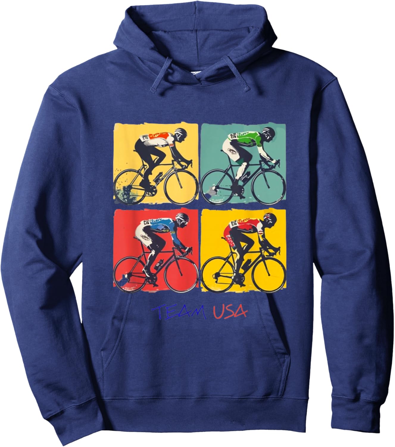 Team USA, Olympics, Cyclists, Bicycles Hoodie - Hoodie | Navy