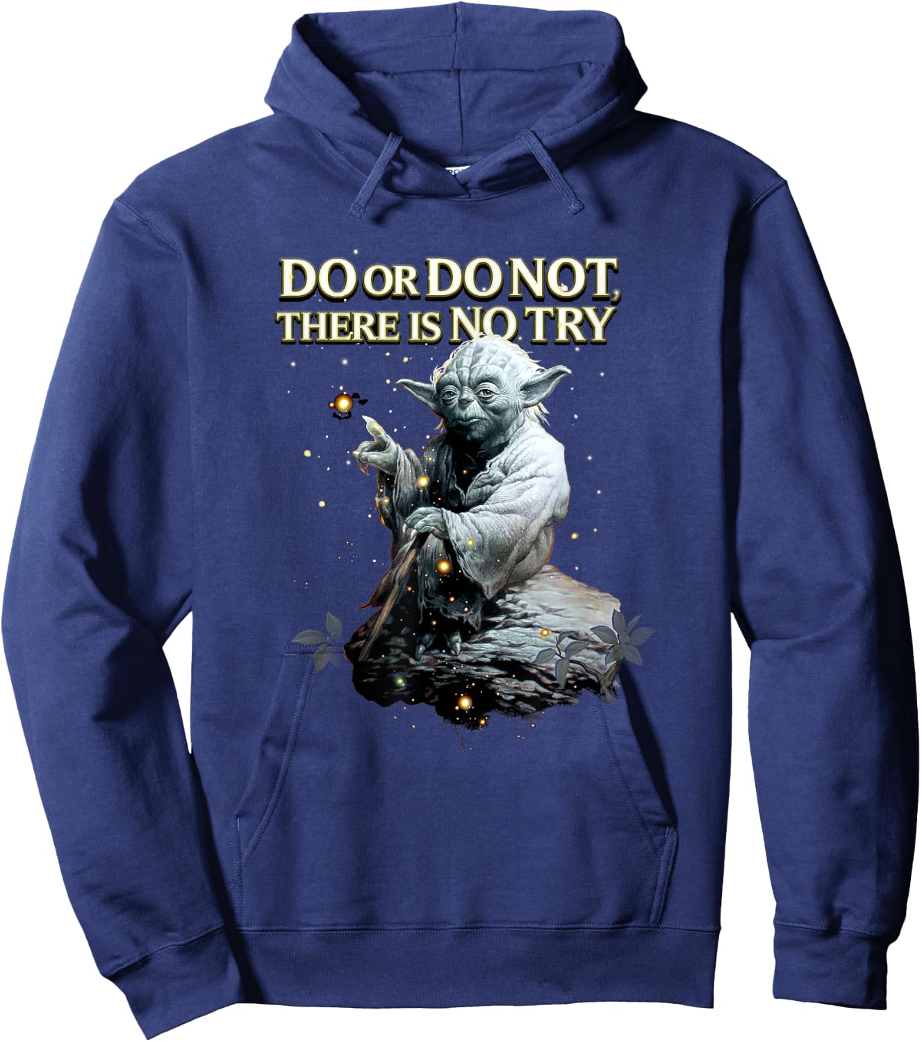 Star Wars Classic Do Or Do Not There Is No Try Yoda Portrait Hoodie - Hoodie | Navy