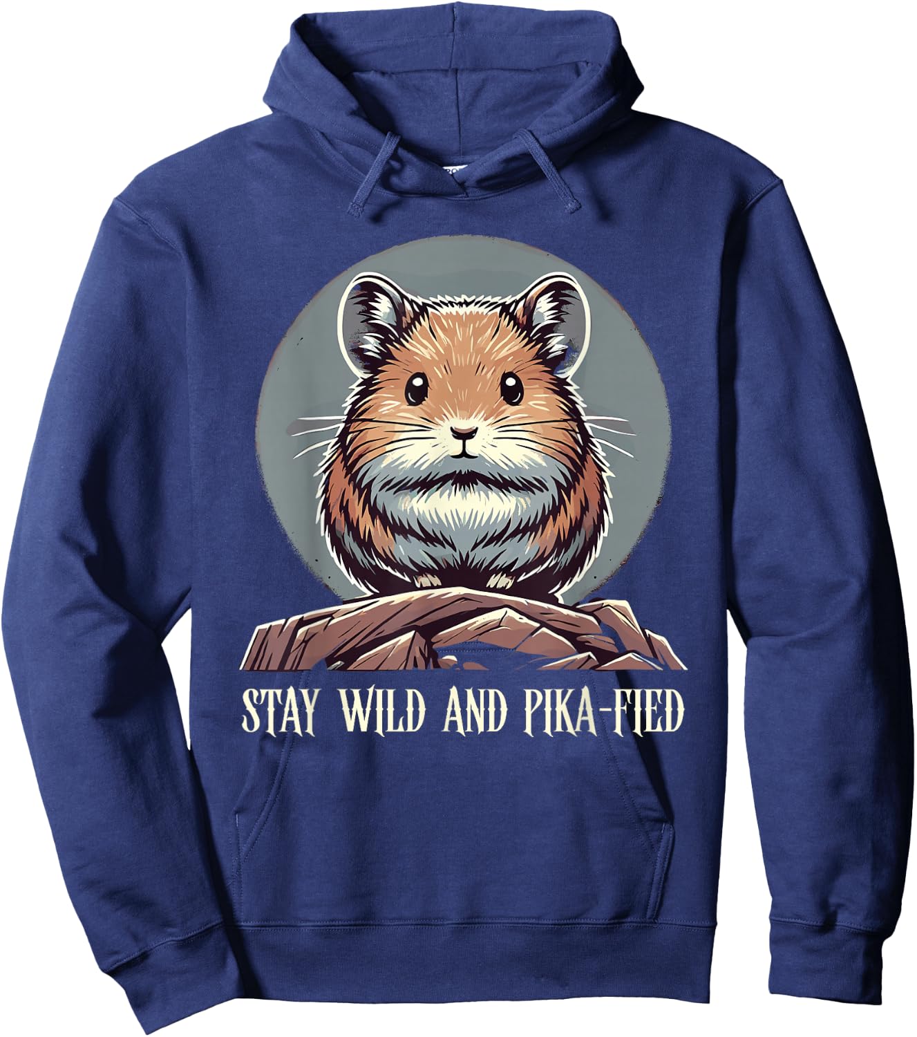 Adorable American Pika Habitat And Conservation Design Hoodie - Hoodie | Navy