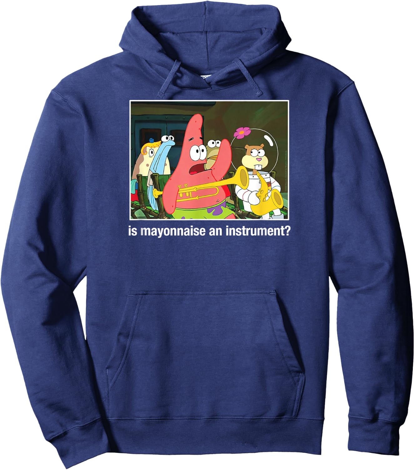 Spongebob Squarepants - Patrick Mayonnaise an Instrument Hoodie - Hoodie | Navy