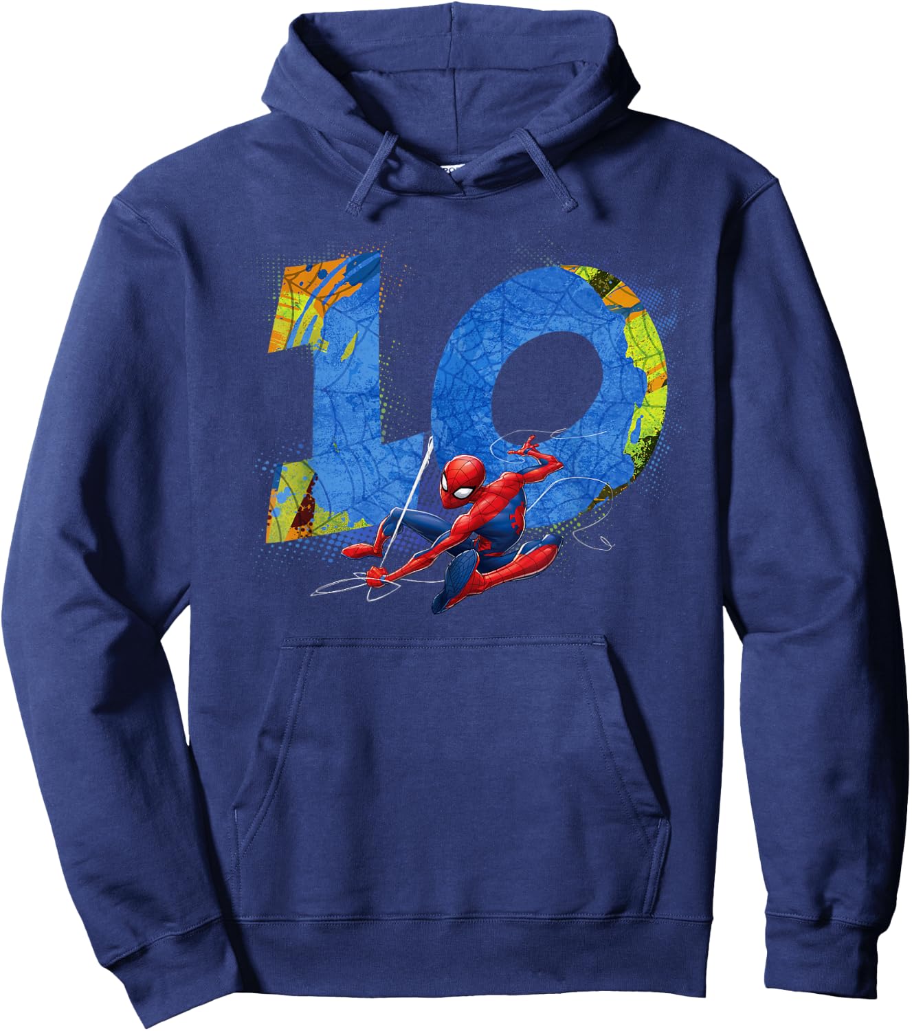 Marvel Super Heroes Spider-Man 10 Year Old Tenth Birthday Hoodie - Hoodie | Navy