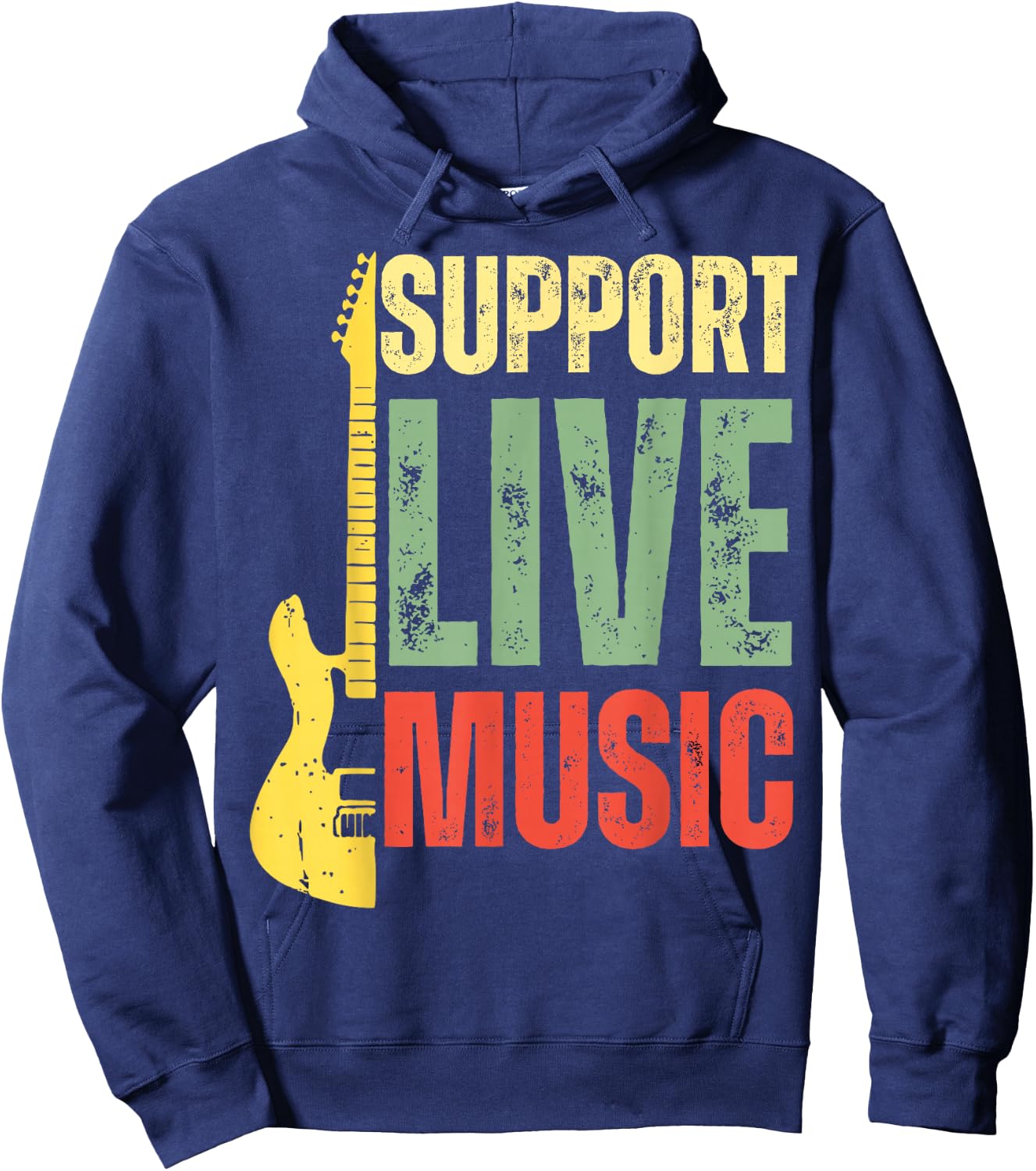 Support Live Music Lovers Music Concert Festival Local Bands Hoodie - Hoodie | Navy