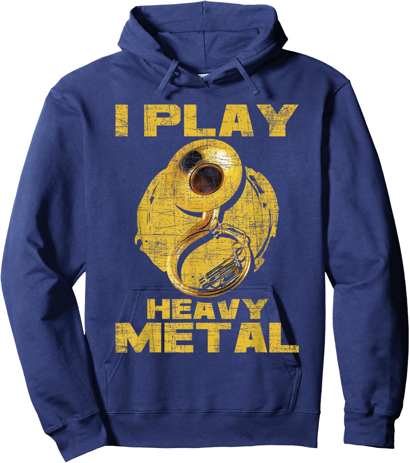I Play Heavy Metal - Sousaphone Brass Band Player Hoodie - Hoodie | Navy