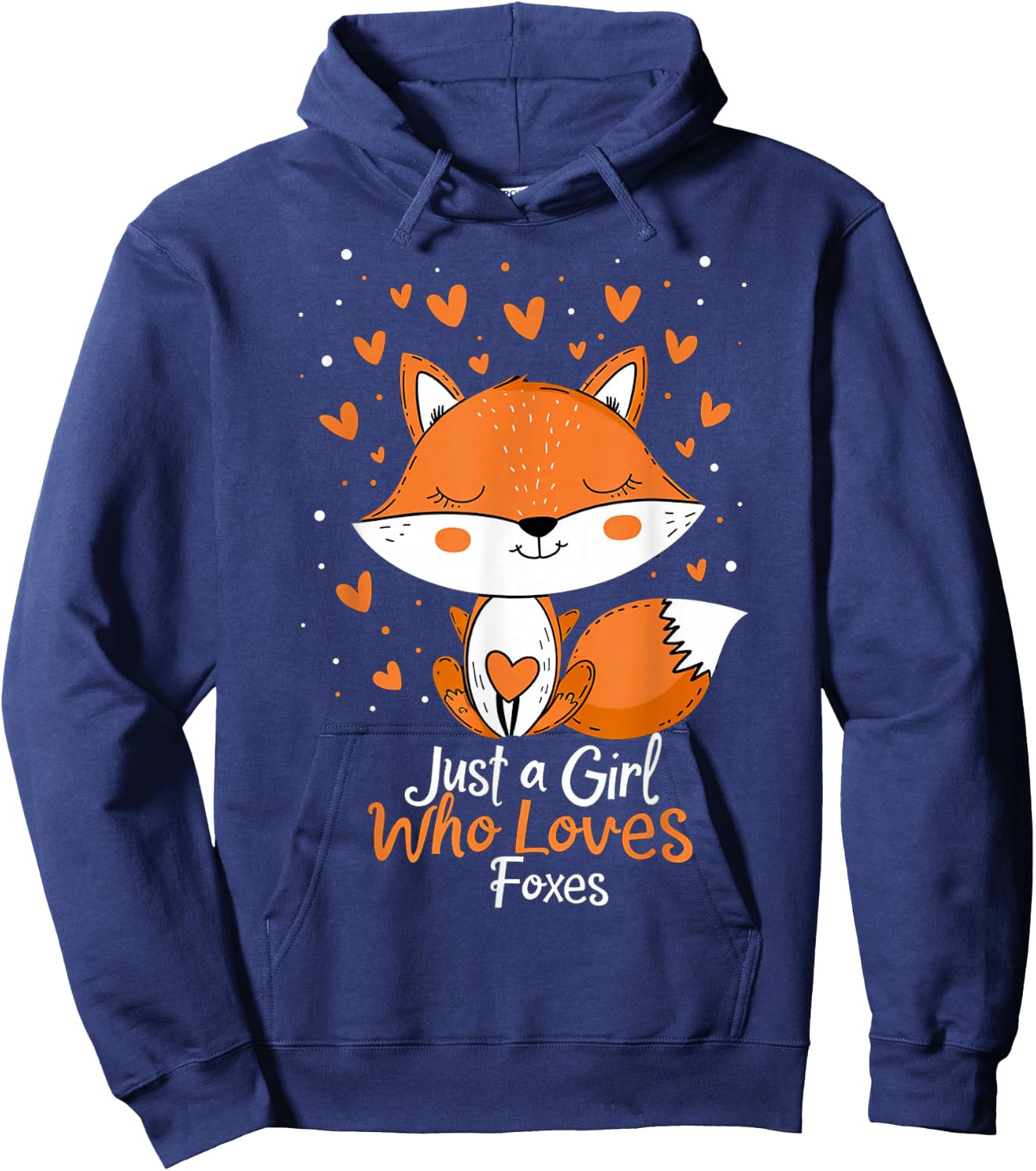 Just a Girl Who Loves Foxes girls women kids Cute Fox Gifts Hoodie - Hoodie | Navy