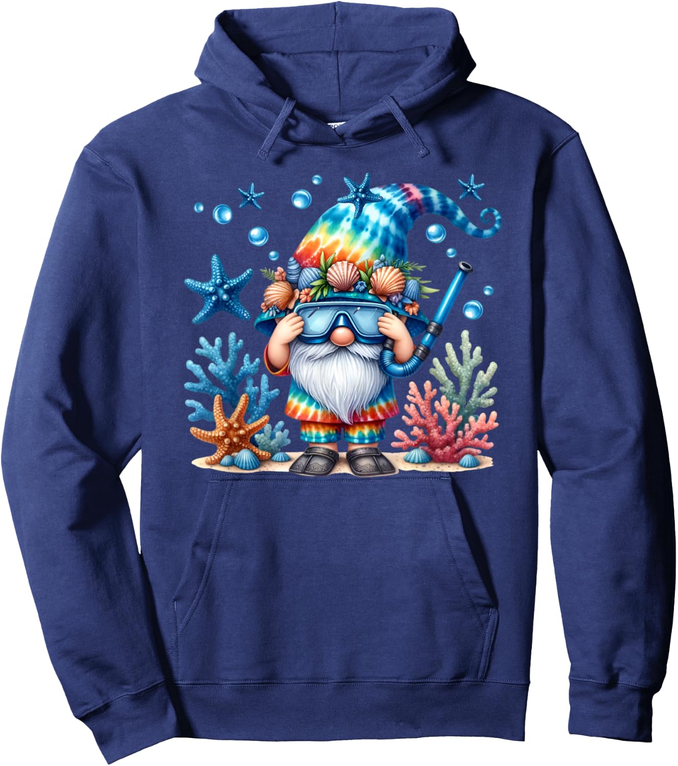 Scuba Diving Accessories Summer Gnome For Beach Vacation Hoodie - Hoodie | Navy