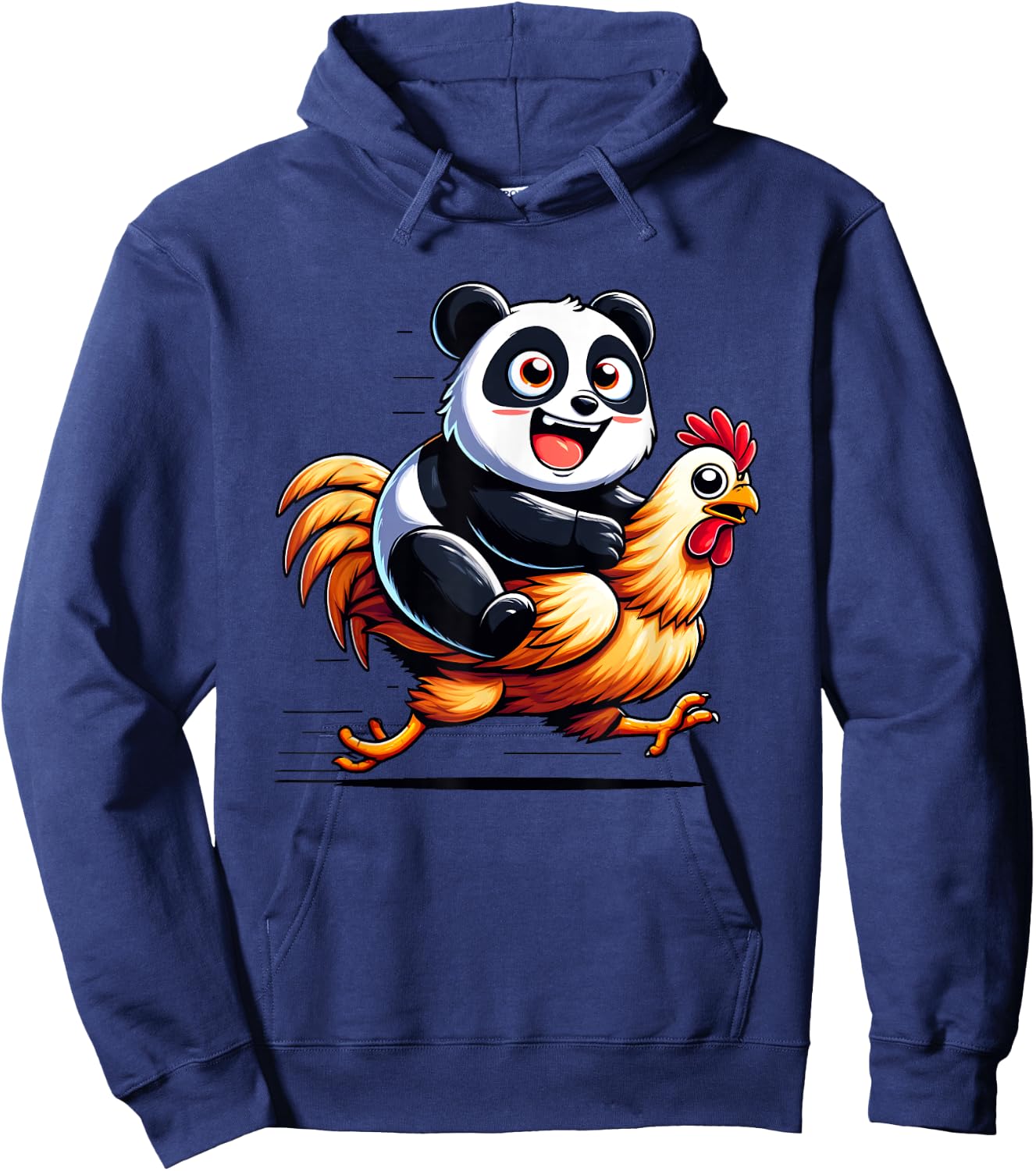 Funny Panda Chicken Rooster Animal Lovers Men Women Kids Hoodie - Hoodie | Navy