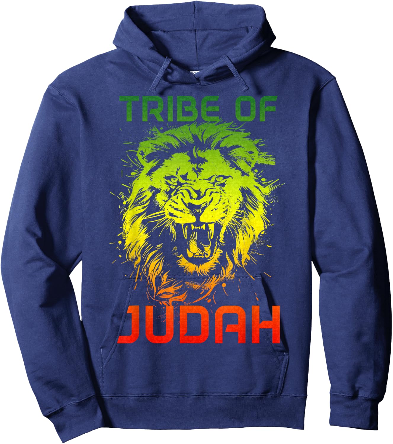Lion Of Judah Tribe Hebrew Israelite Reggae African YHWH Hoodie - Hoodie | Navy