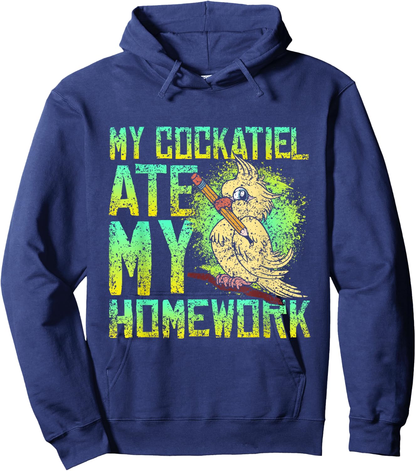 Lover Cockatiels Pets Cockatiel Birds -Child , Black, Small, Short Sleeve, , Classic Fit, Cockatiel Print, Humor, Holiday, Pet-Themed, All Seasons Hoodie - Hoodie | Navy
