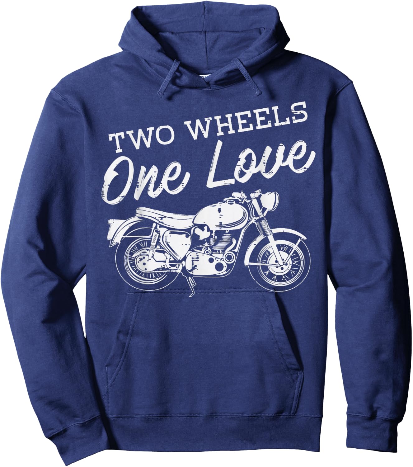Biker 2 Wheels 1 Love Motorcycle Motorbike Men Women Kids Hoodie - Hoodie | Navy