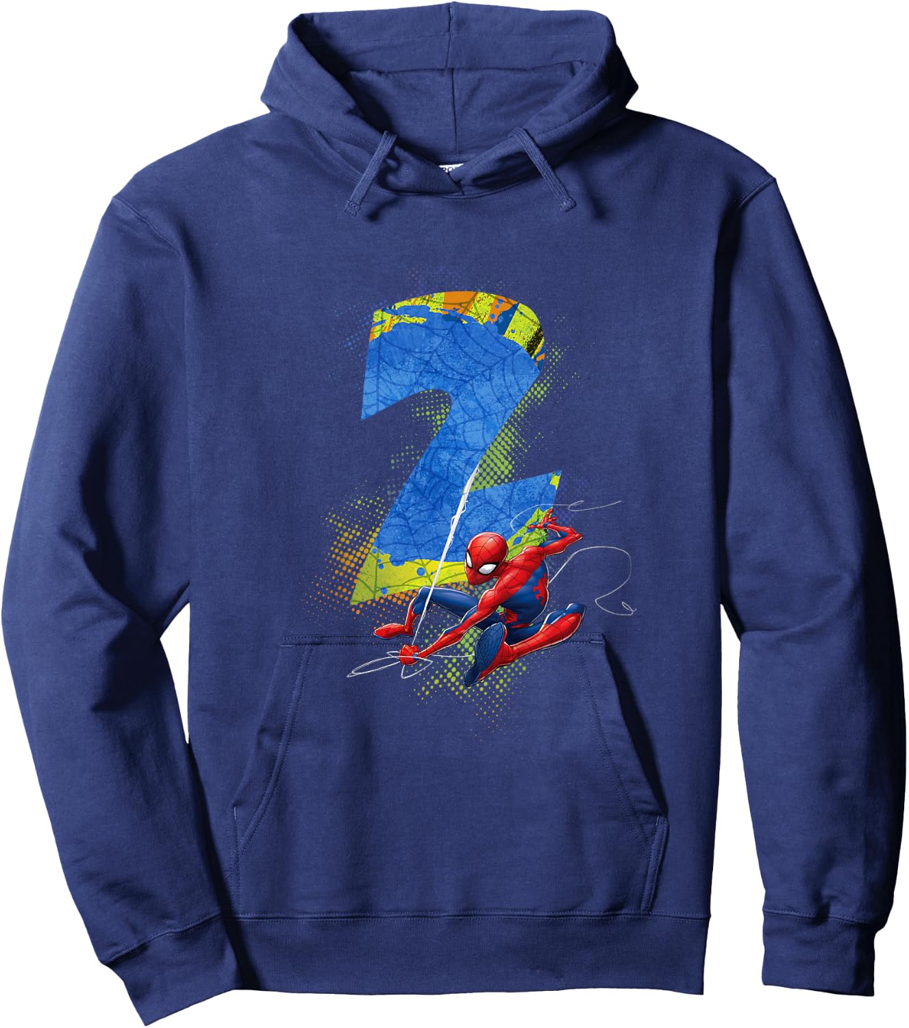 Marvel Super Heroes Spider-Man 2 Year Old Second Birthday Hoodie - Hoodie | Navy