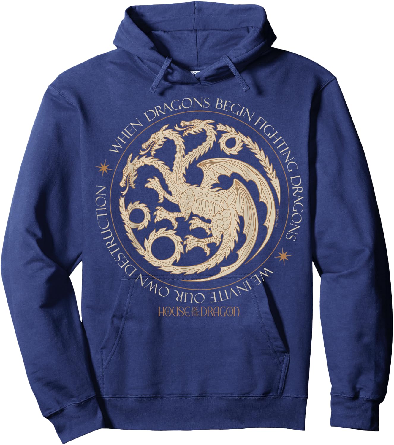 House Of The Dragon - When Dragons Begin Fighting Hoodie - Hoodie | Navy