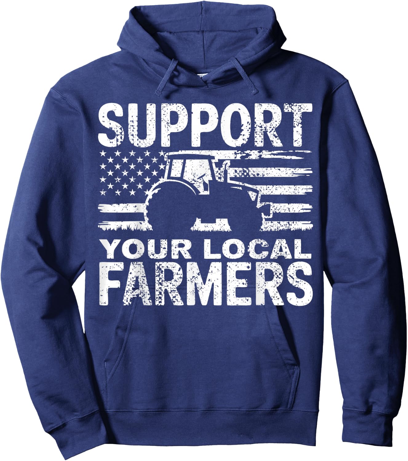 Farming Support Your Local Farmers Hoodie - Hoodie | Navy