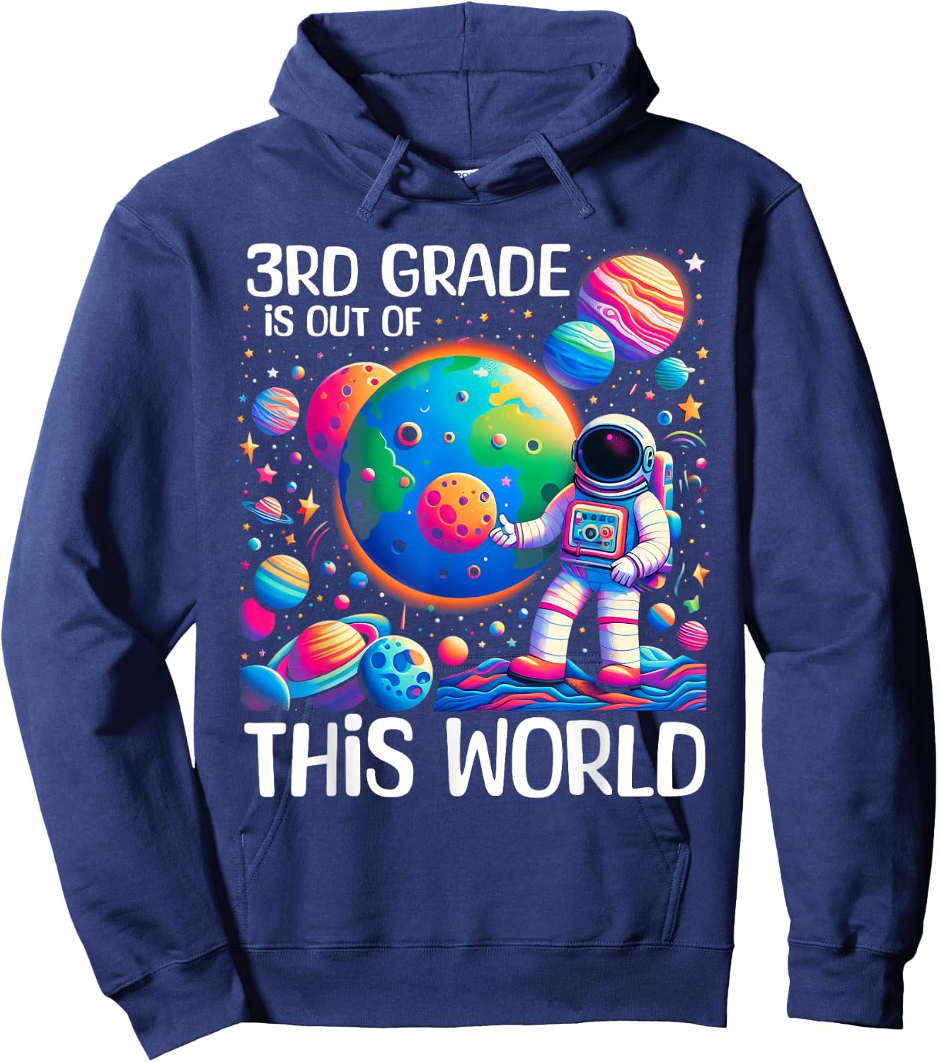 3rd grade Is Out Of This World Back To School Astronaut Kids Hoodie - Hoodie | Navy