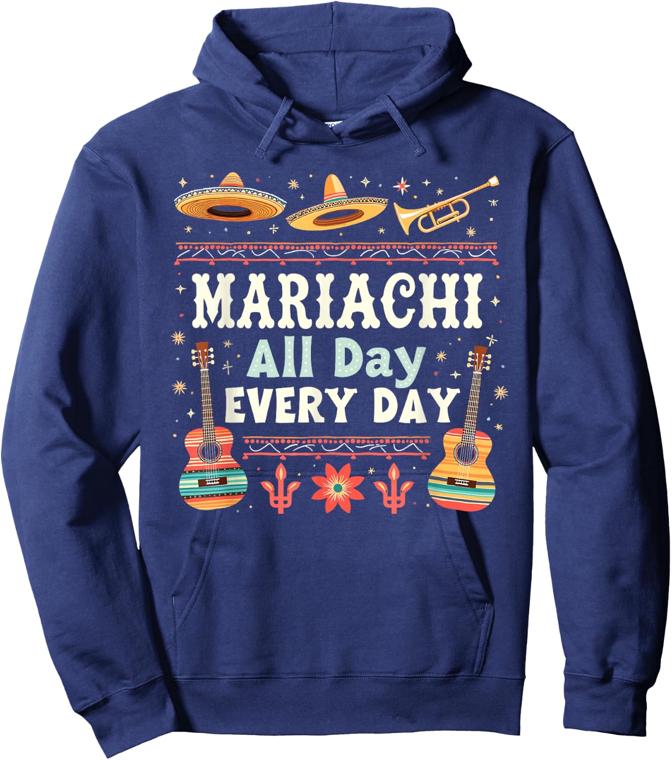 Traditional Mexican Cultural Music Mariachi Lover Fiesta Hoodie - Hoodie | Navy