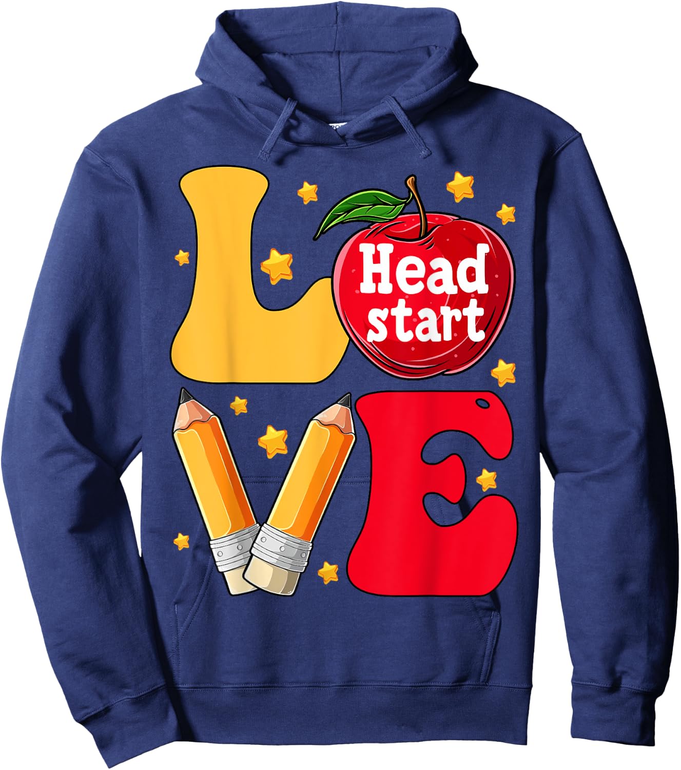 Funny Love Headstart Head Start Teachers First Day Of School Men Women Kids Hoodie - Hoodie | Navy