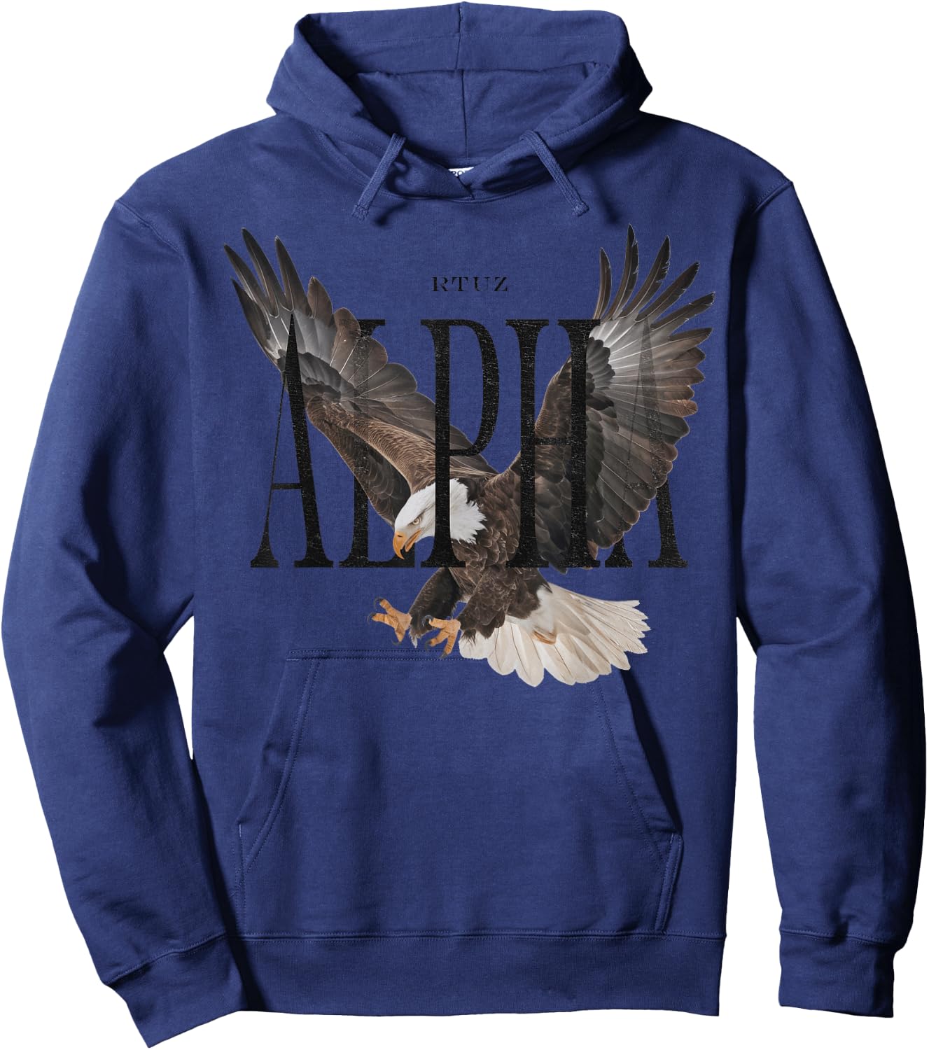 Hip Hop Vintage Retro Hipster Edgy Urban Streetwear Eagle Hoodie - Hoodie | Navy