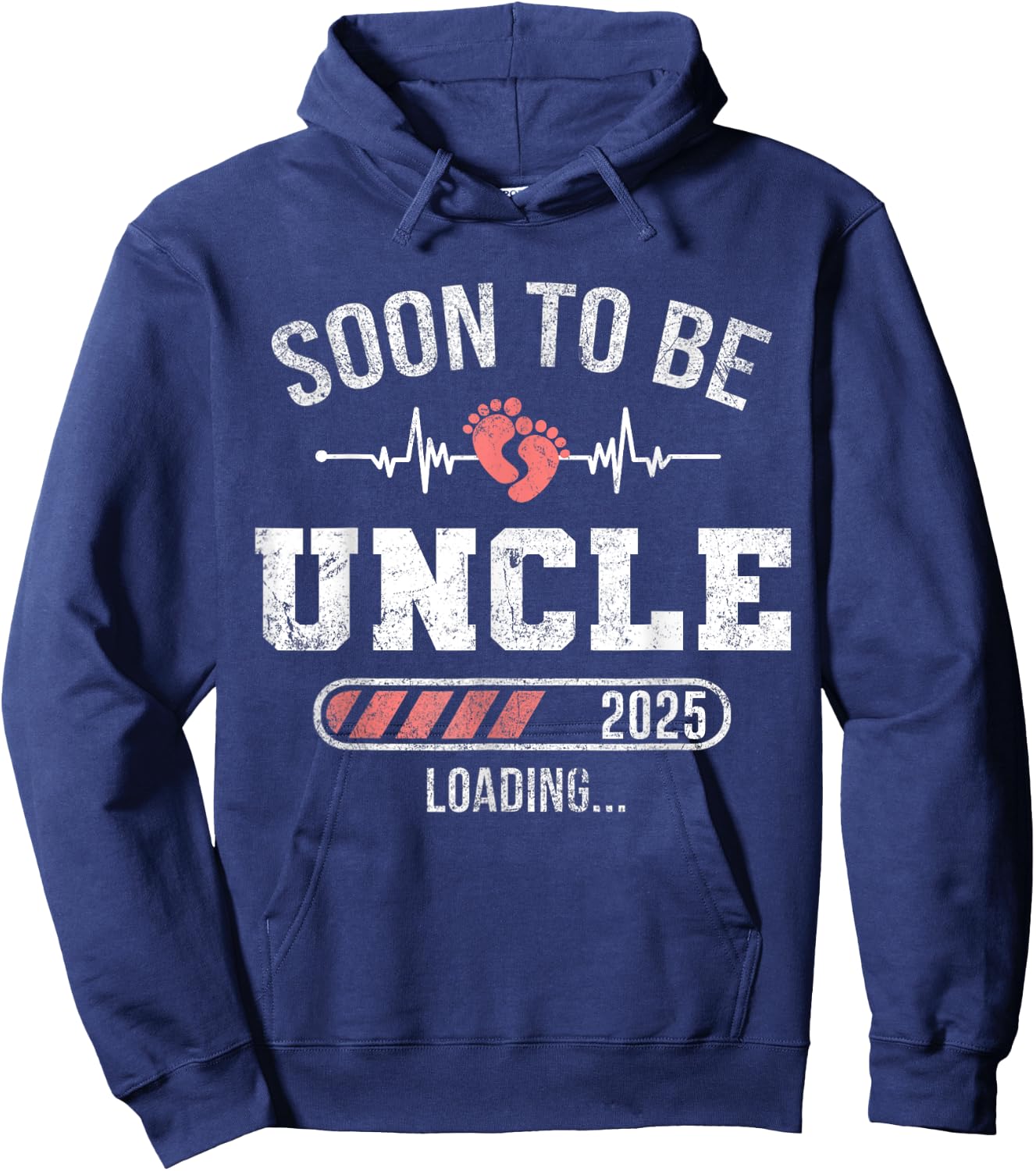 Soon To Be Uncle 2025 Loading For Pregnancy Announcement Hoodie - Hoodie | Navy