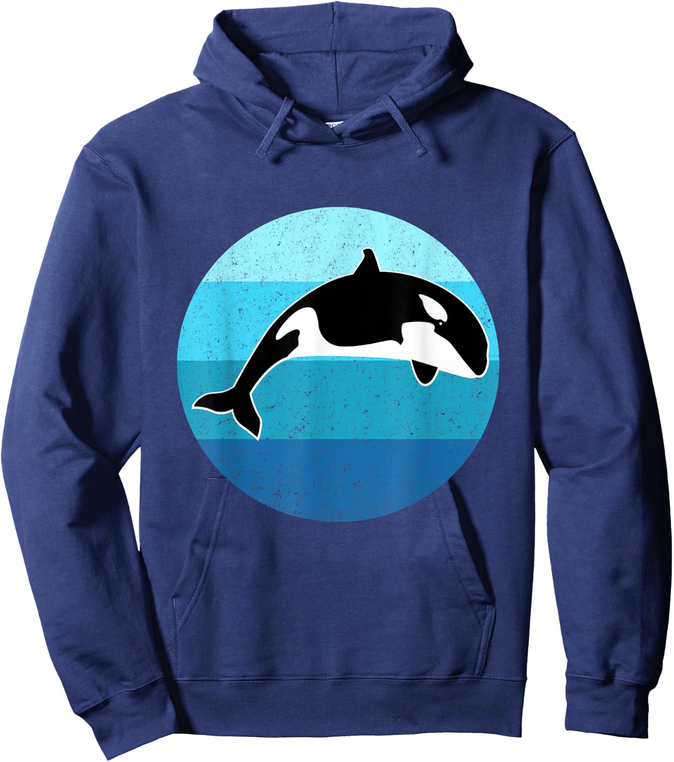 Orca Whale Whale Ocean Animal Retro Cetacean Lover Hoodie - Hoodie | Navy