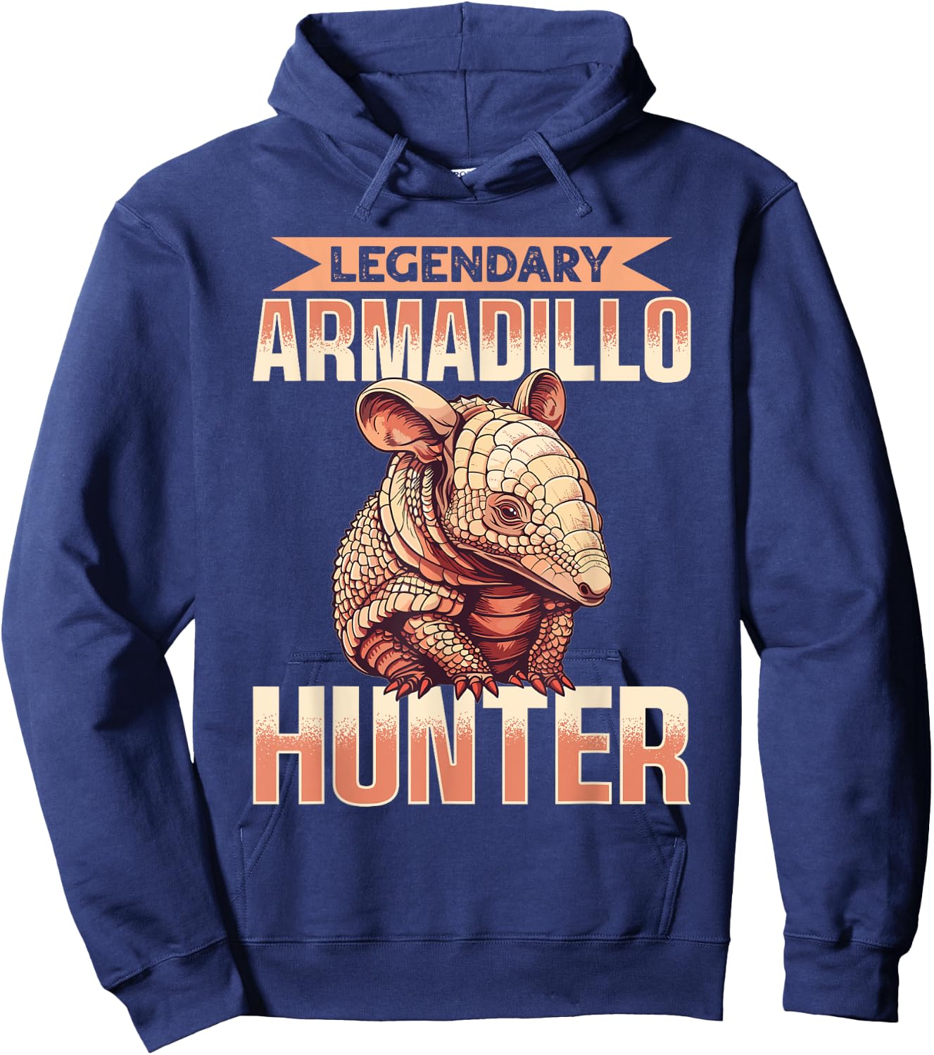 Funny Armadillo Animal Legendary Armadillo Hunter Hoodie - Hoodie | Navy