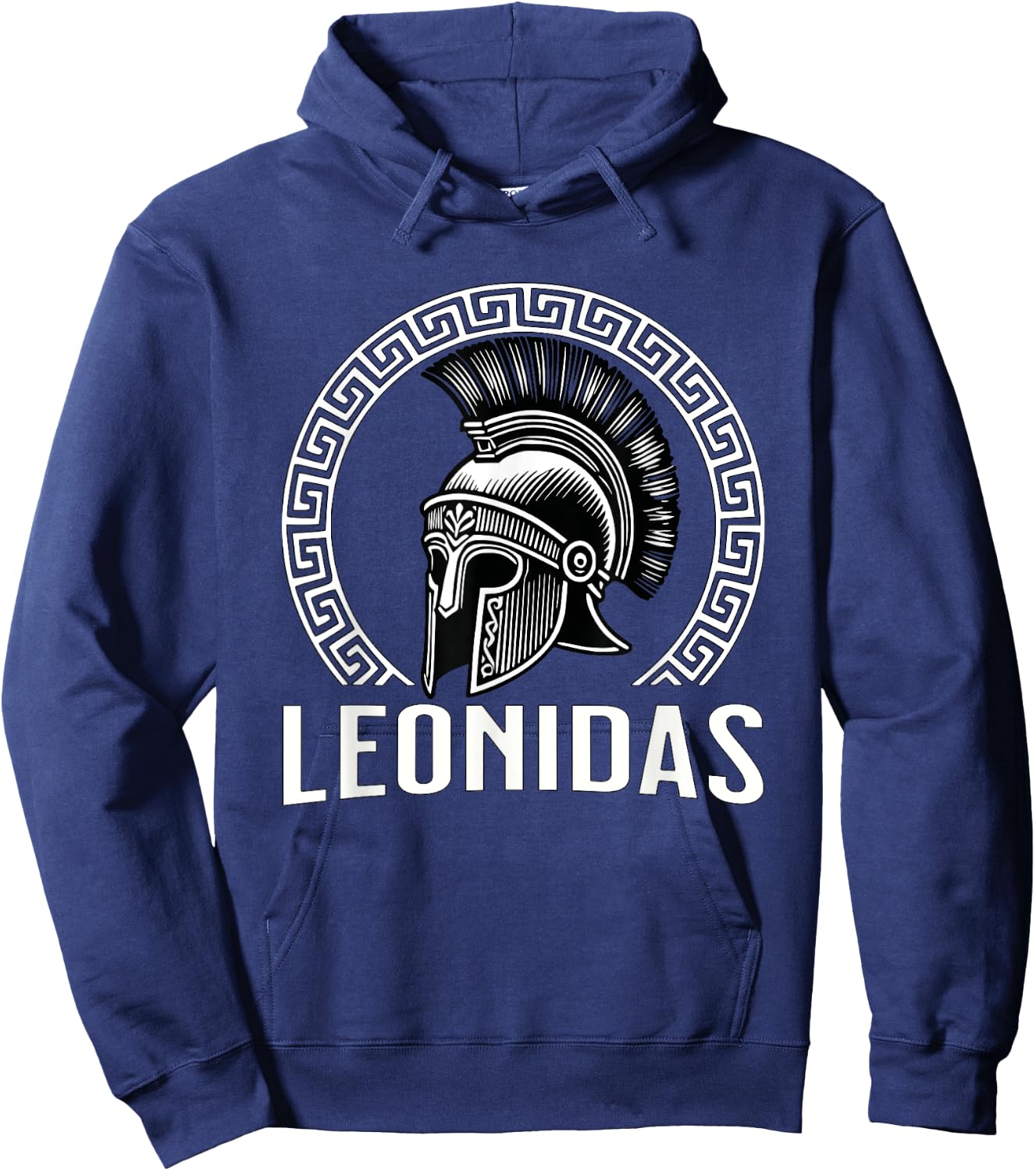 Leonidas King of Sparta Ancient Spartan Helmet Hoodie - Hoodie | Navy