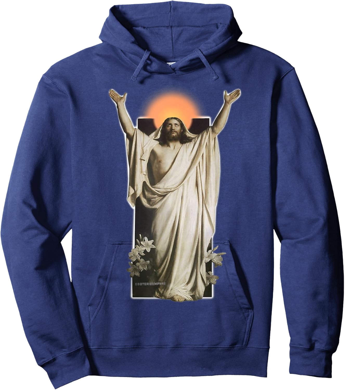Esoteric Empyre Jesus Christ Resurrection , Small Hoodie - Hoodie | Navy