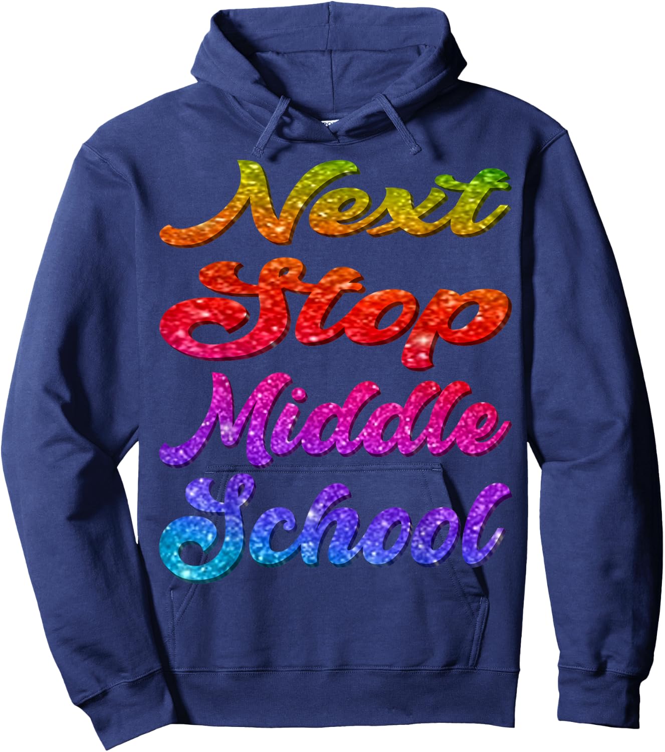 Next Stop Middle School Groovy Elementary School Graduation Hoodie - Hoodie | Navy