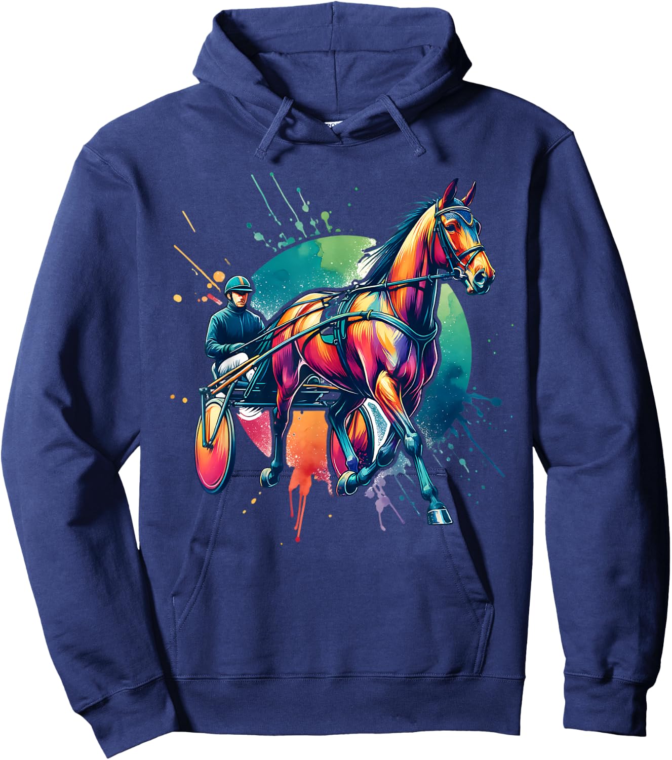 Harness Racehorse - Gift Race Horse Lover, Standardbred Hoodie - Hoodie | Navy