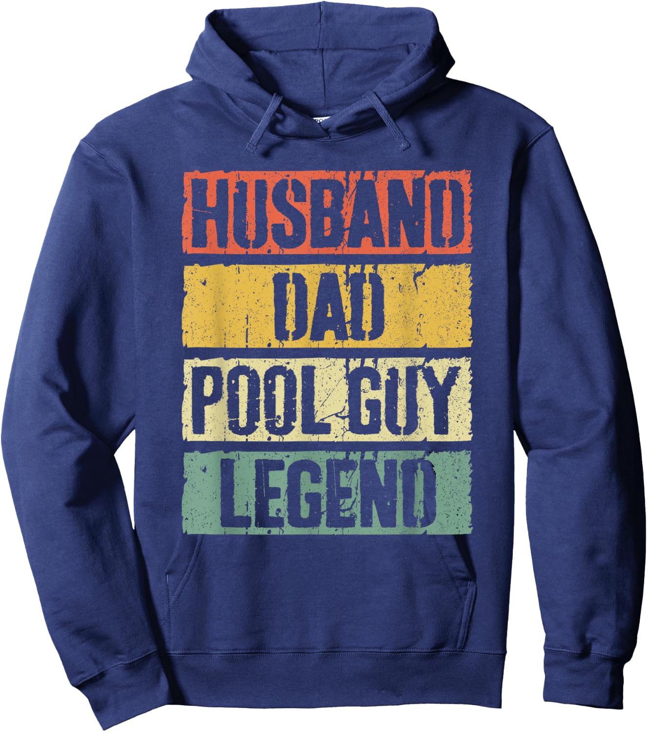 Husband Dad Pool Guy Legend Shirt Men Fathers Day Hoodie - Hoodie | Navy