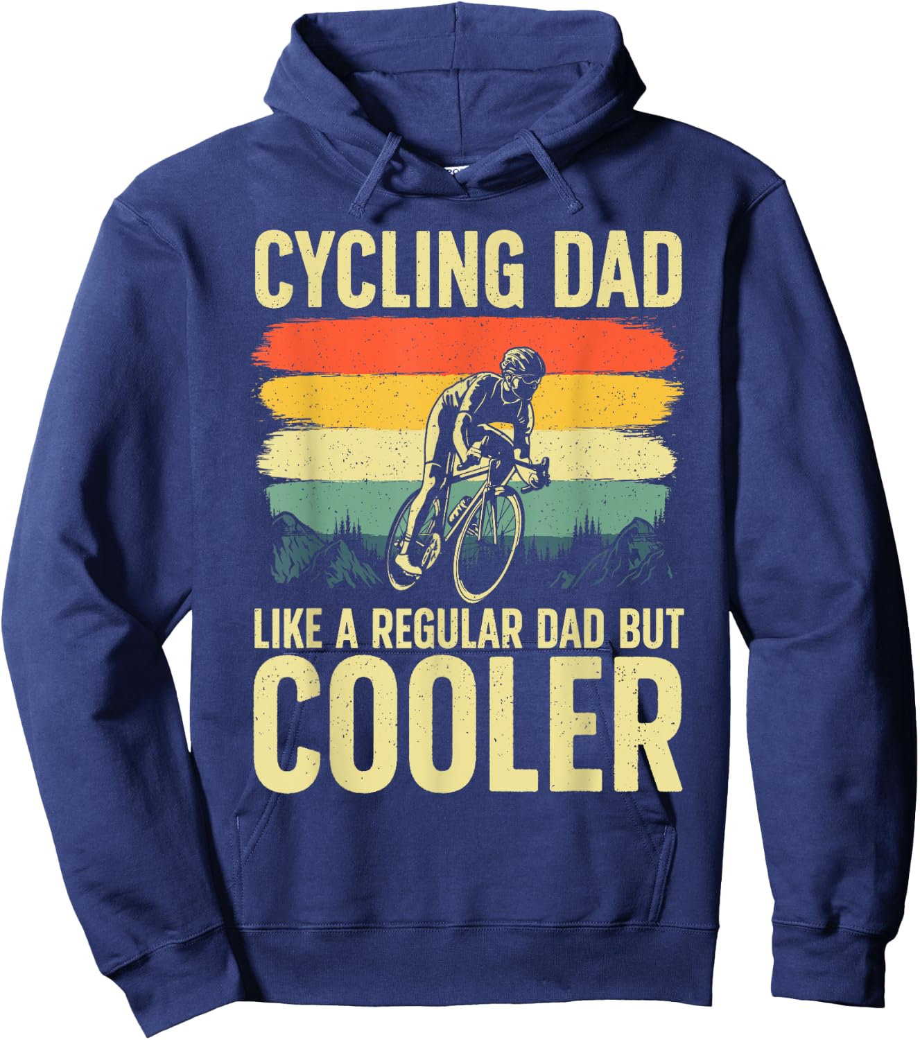 Cool Cycling For Dad Men Bicycling Bikers Bicycle Bike Rider Hoodie - Hoodie | Navy