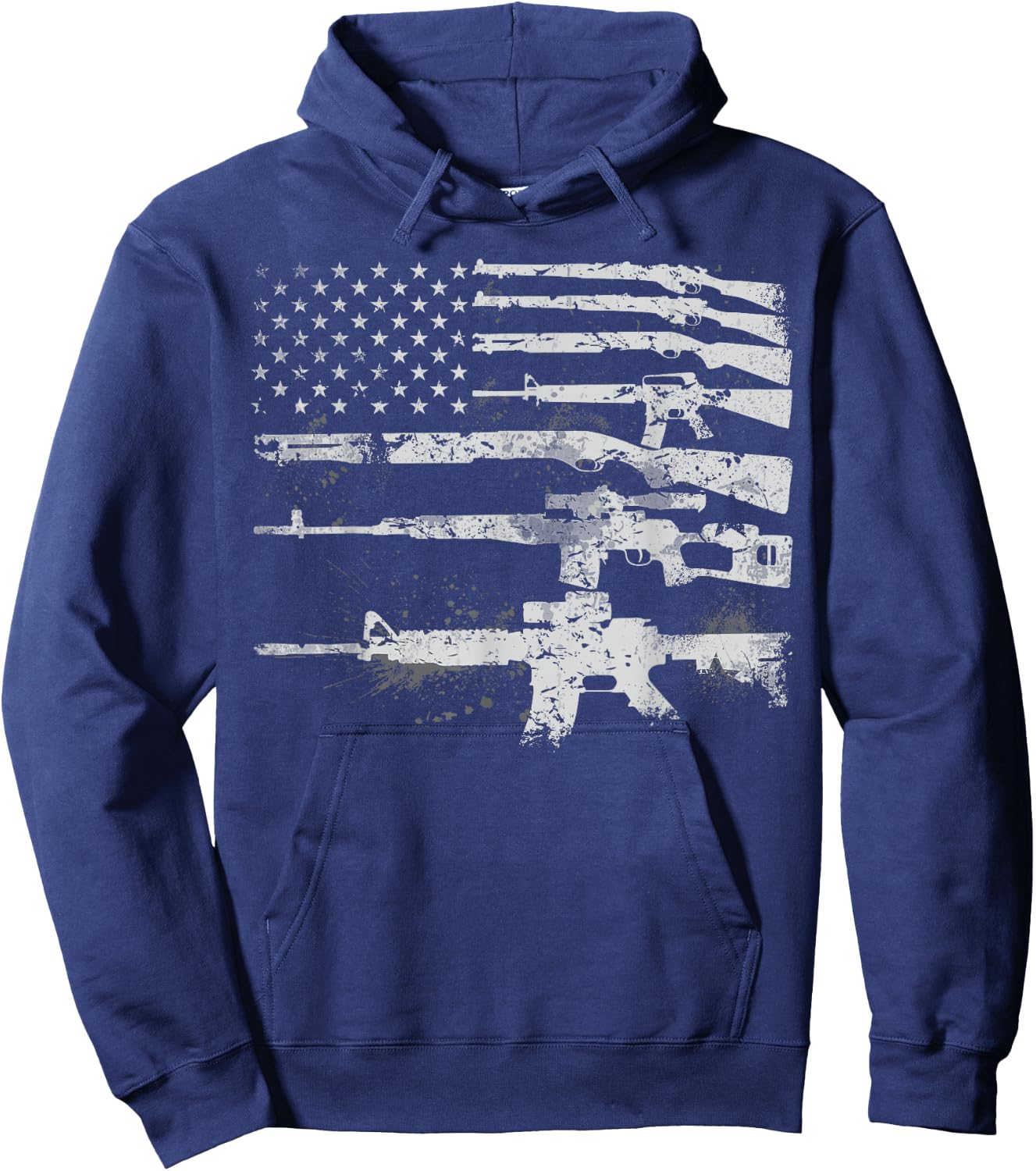 Gun Women Machine Guns USA Flag 2A Gifts Hoodie - Hoodie | Navy