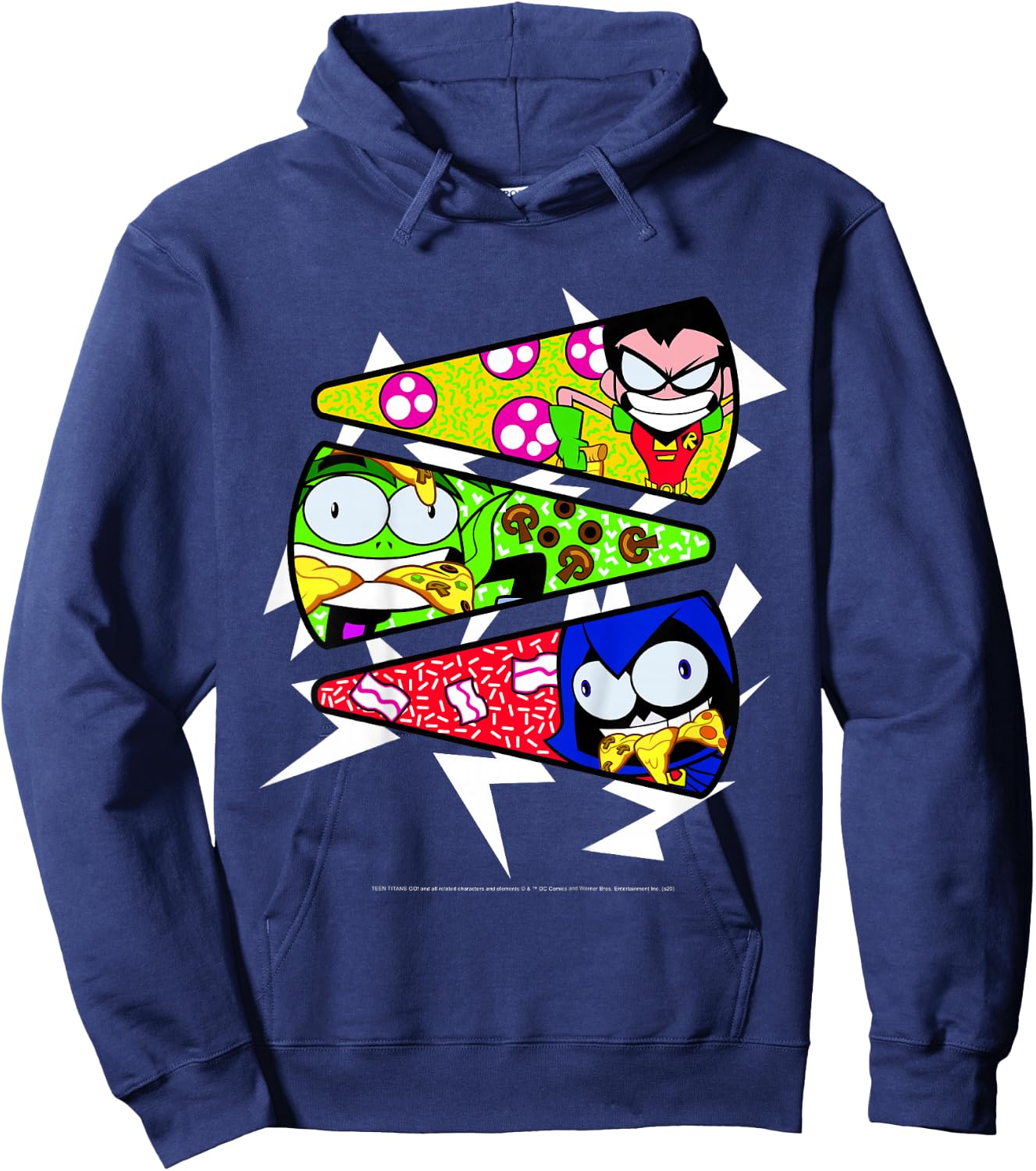 Kids DC Comics Teen Titans Go! Pizza Panels Hoodie - Hoodie | Navy