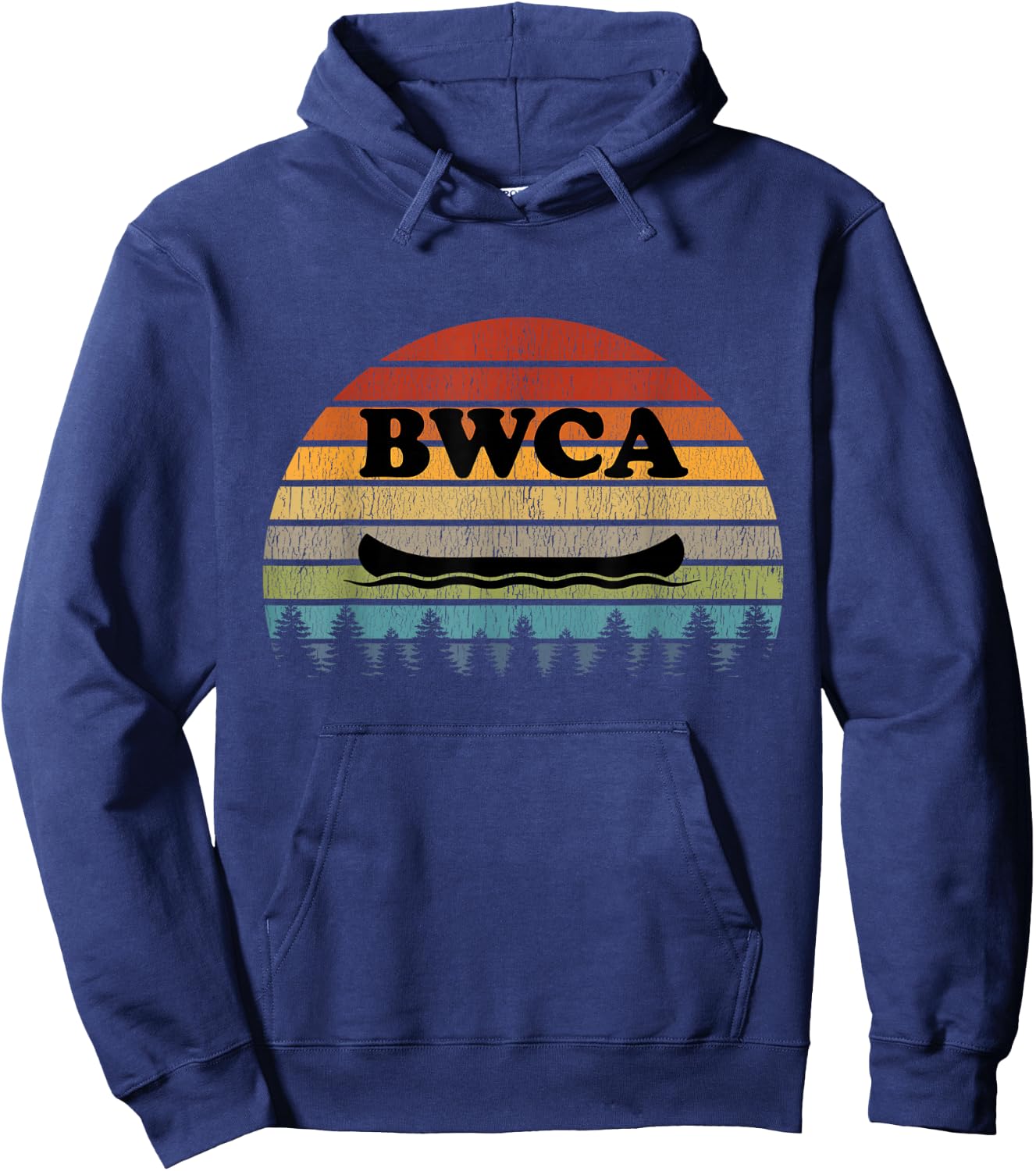 BWCA Minnesota Vintage Canoe Hoodie - Hoodie | Navy