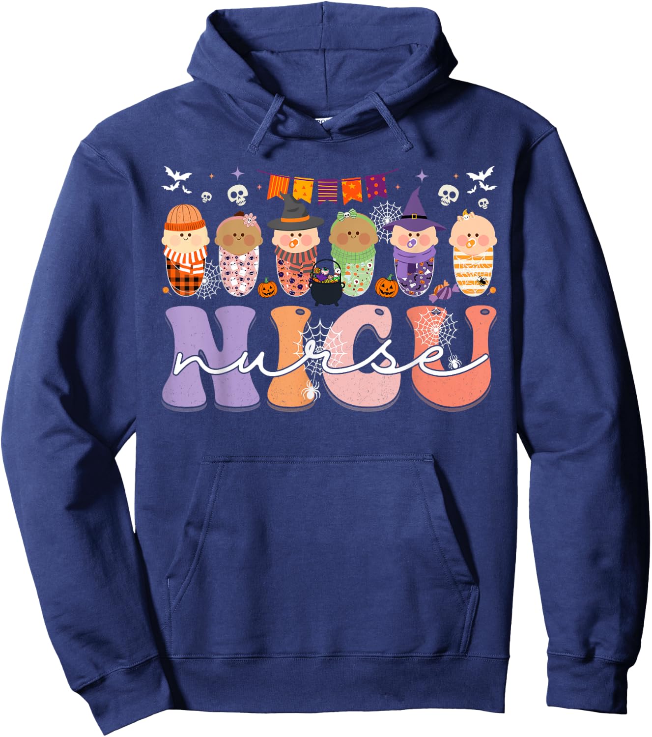 Neonatal Intensive Care Unit Nurse NICU Nurse Halloween Hoodie - Hoodie | Navy