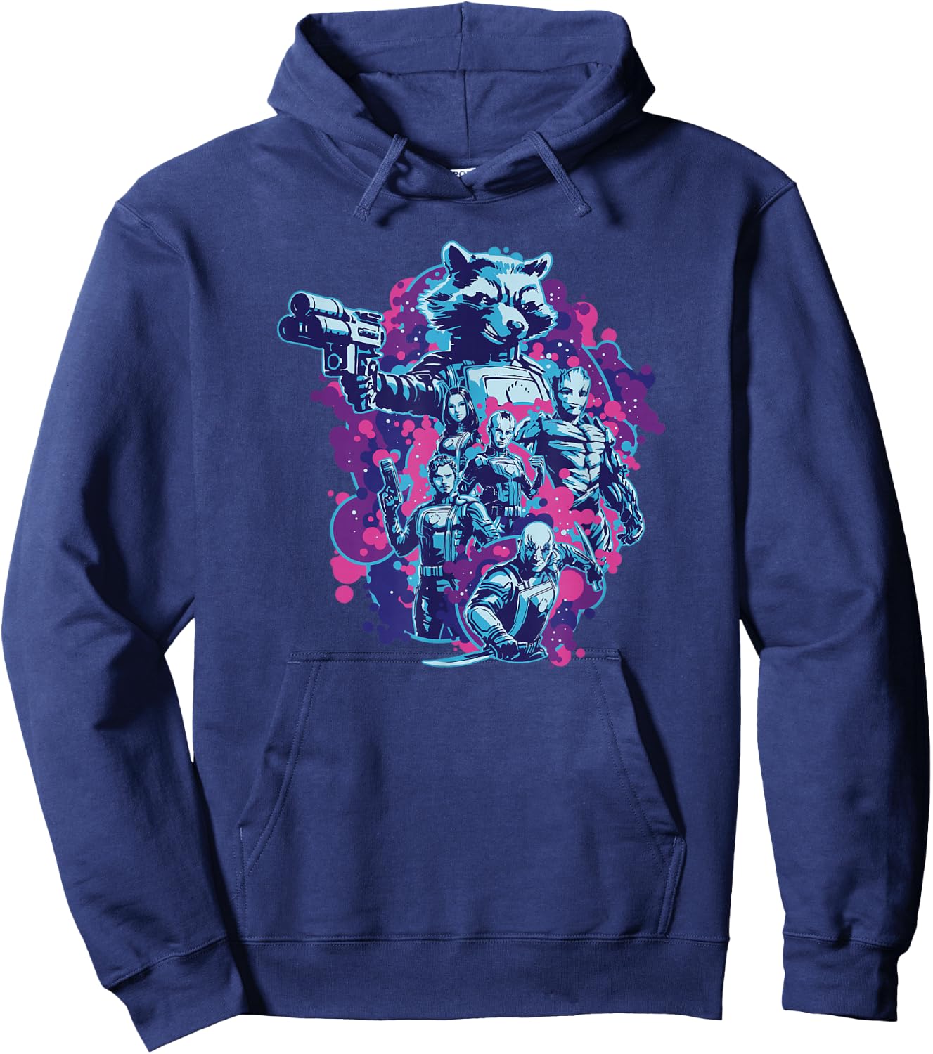 Marvel Guardians of the Galaxy Vol. 3 Vintage Bubble Poster Hoodie - Hoodie | Navy