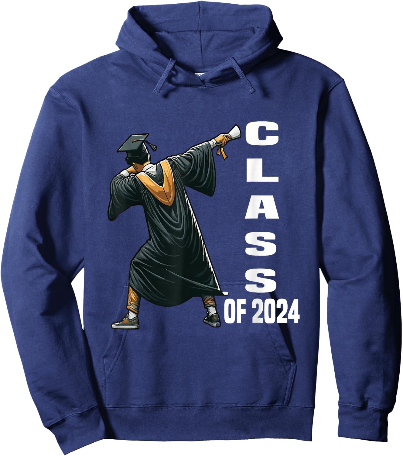 Dabbing Graduation Class Of 2024 Men Funny Graduation Hoodie - Hoodie | Navy