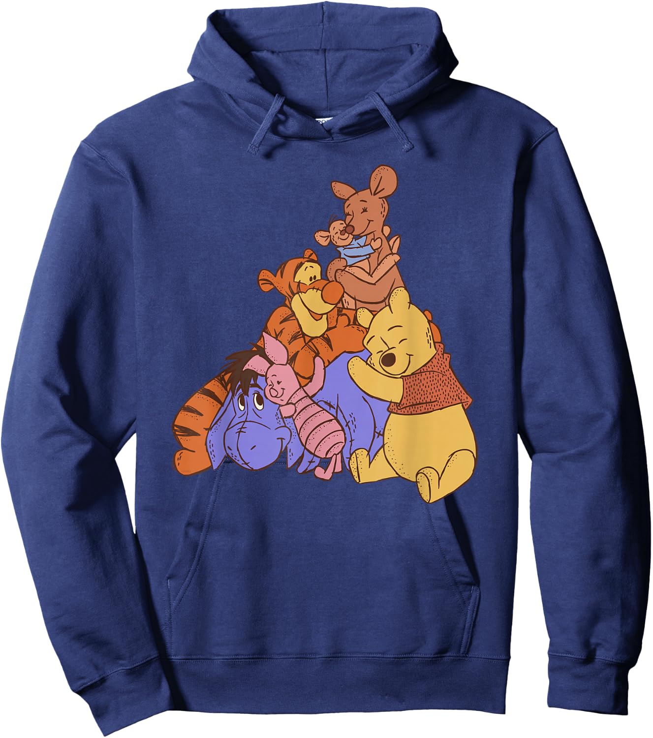Disney Winnie The Pooh Hundred Acre Kanga Roo Group Hug Small Hoodie - Hoodie | Navy