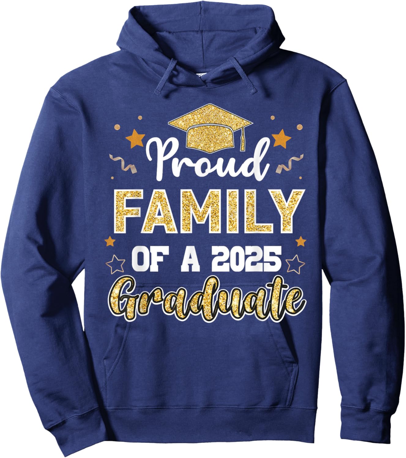 Family Senior 2025 Proud Family Of A Class Of 2025 Graduate Hoodie - Hoodie | Navy