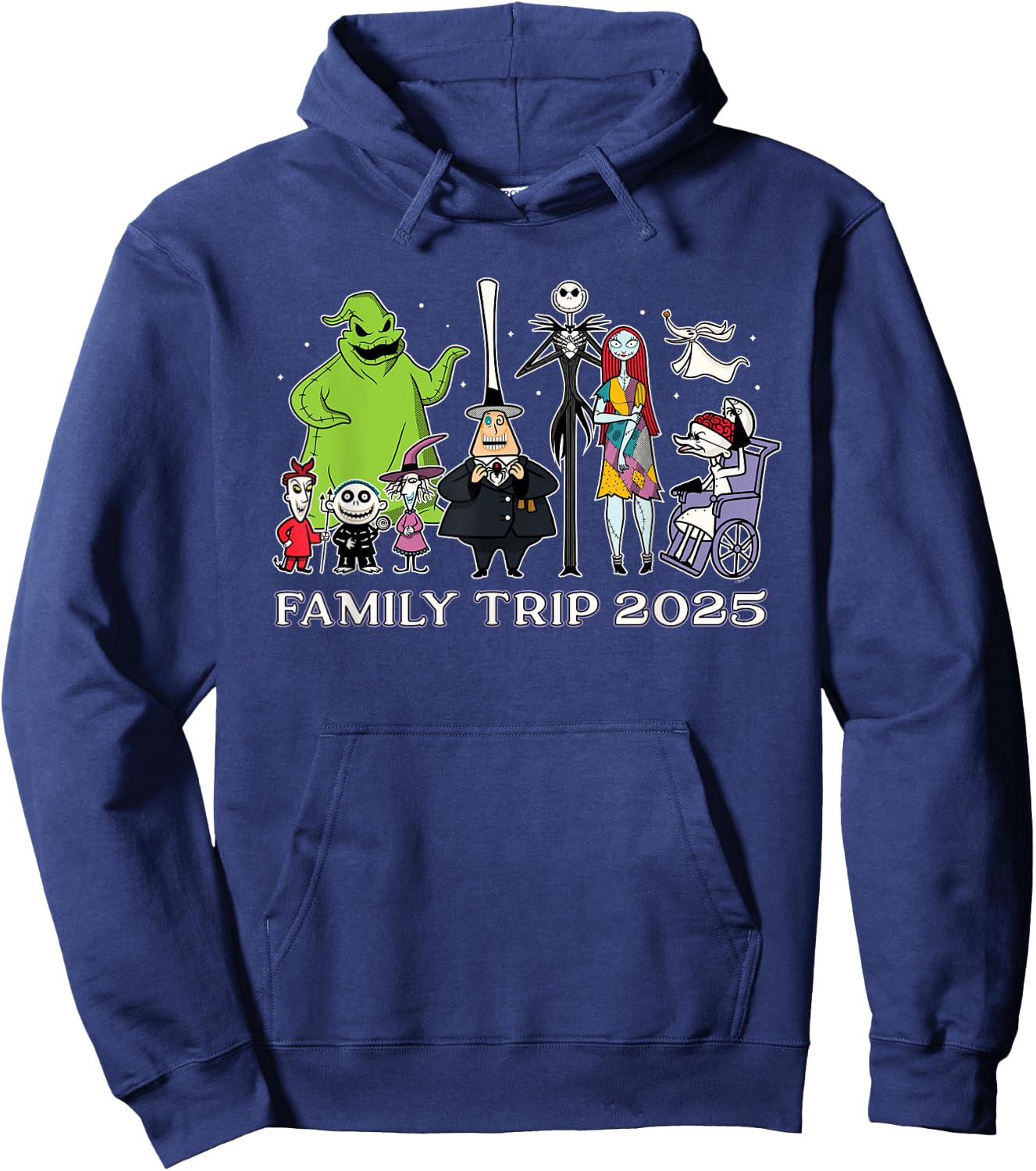 Disney The Nightmare Before Christmas Stars Family Trip 2025 Hoodie - Hoodie | Navy