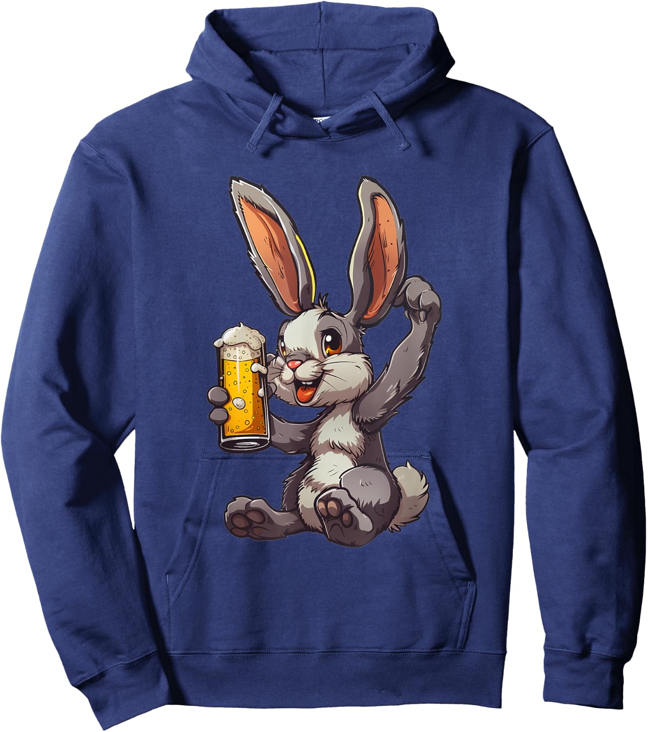Easter Bunny Drinking a Cold Beer 's Day Hoodie - Hoodie | Navy