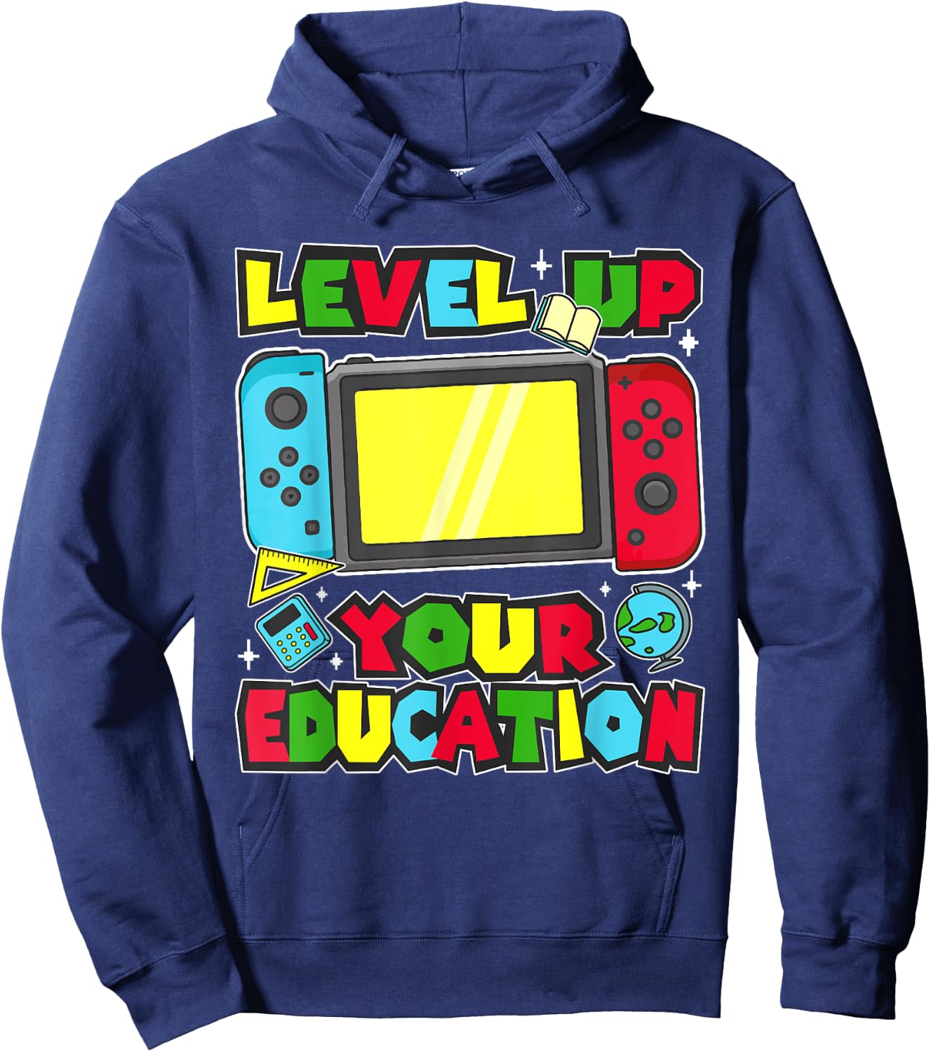 Level Up Your Education Gaming Inspired Teacher Gamers Hoodie - Hoodie | Navy