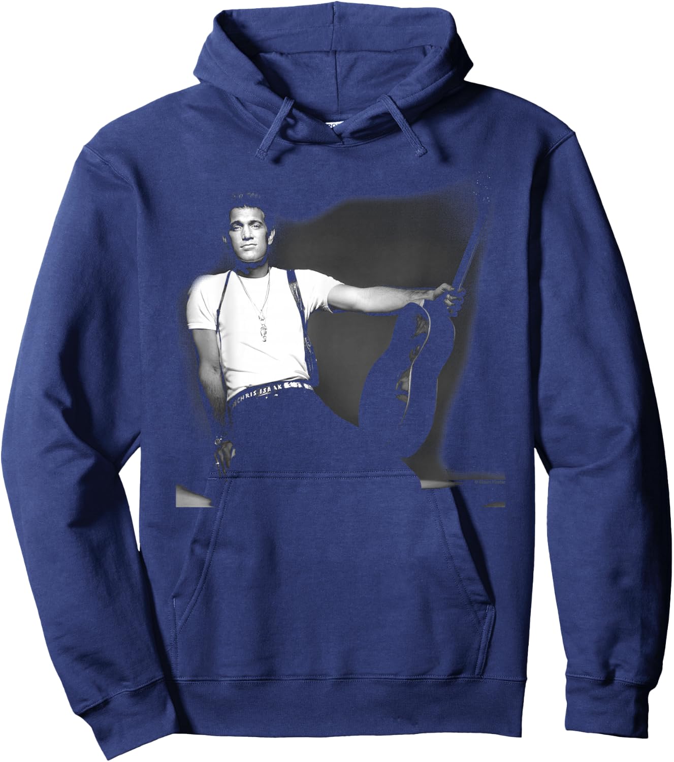 Singer Chris Isaak B&W Studio Photo By Simon Fowler Hoodie - Hoodie | Navy