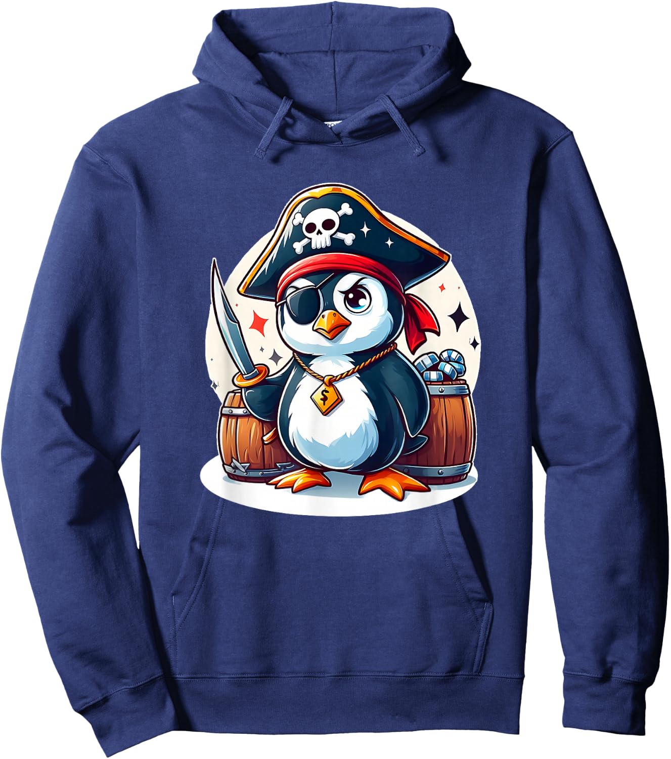 Pirate Penguin Hoodie - Hoodie | Navy