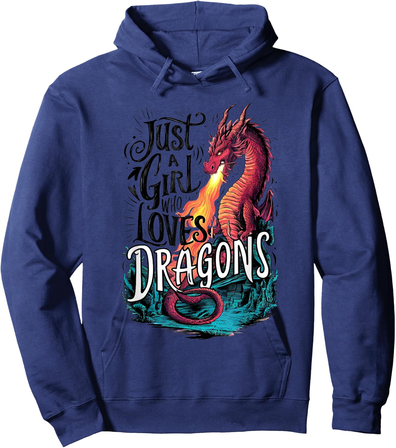 Just a girl who loves Dragons Hoodie - Hoodie | Navy